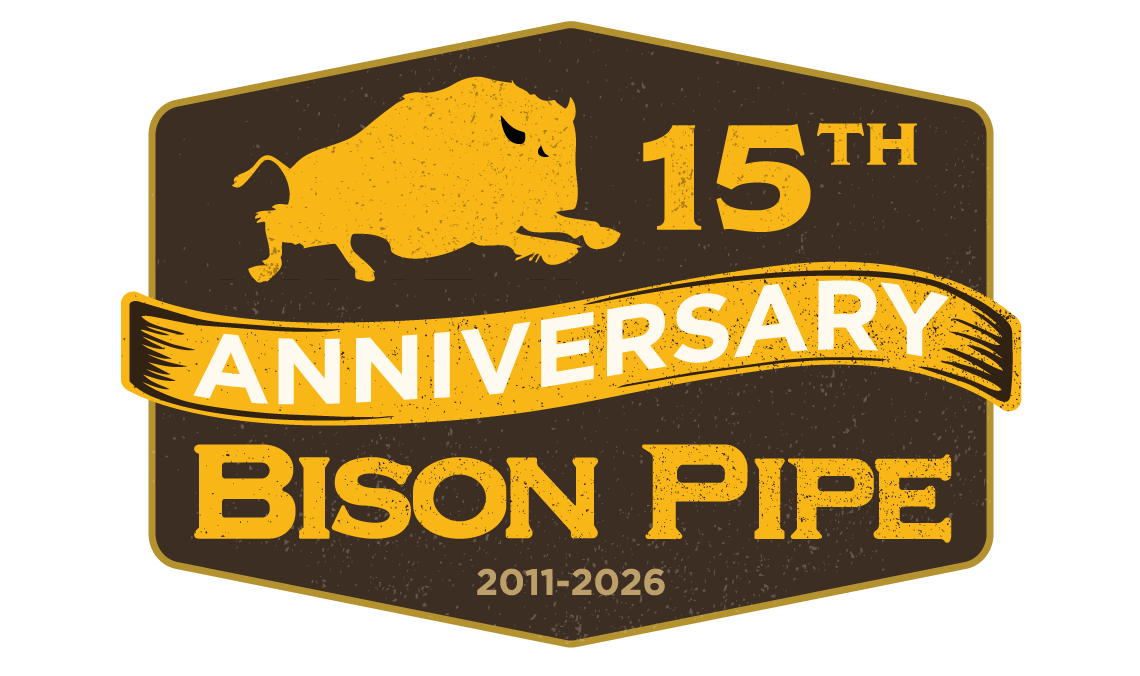 Bison Pipe 15th Anniversary Logo