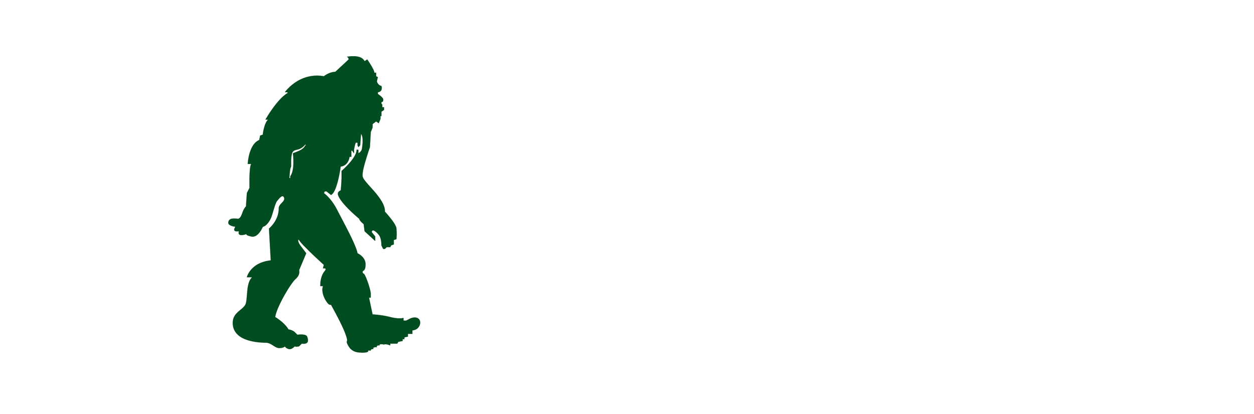 Bigfoot Logo White with Green BF